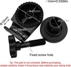 Garden Swing Plastic Fittings (SPF004) to Attach Canopy Frame to Swing Frame(2Pc