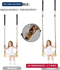 KINSPORY Wooden Swing Seat, Outdoor Swing Set Accessories for Backyard, Height A
