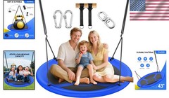 Family-Friendly 43″ Saucer Swing – Waterproof & Tear-Resistant for All Ages
