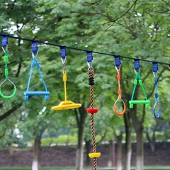 3-Pack Kids Ninja Monkey Bars – Trapeze Swing Bars for Ninja Obstacle Course …
