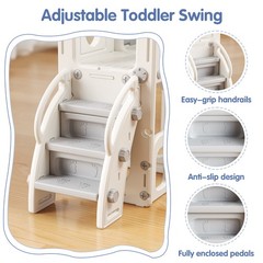 Toddler Slide Set, 8 in 1 Kids Slide with Climber, Indoor Outdoor Slide for 1-3