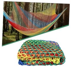 Climbing Cargo Net, Double Layers Playground Safety Net, Rope 1x3m Multicolor
