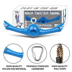 YAMIPROBI Ninja-Twister Swing Spins Set: 15 inches by 5.3 inches, Blue