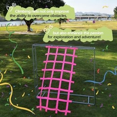 CL CLC Military Climbing Net – Playground Play Safety Net, Rope Ladder, Jungle