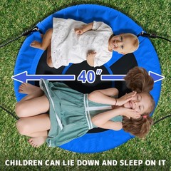 Saucer Swing for Kids – 40 Inch Outdoor Tree Swing with 660 lb Weight Capacit…