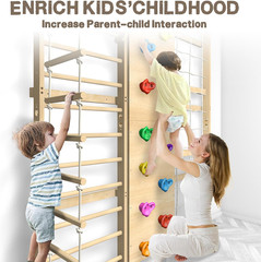 Extra-Large 10-in-1 Swedish Ladder Gym Set for Home Playground Fun