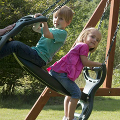 Dual-Ride Glider Swing