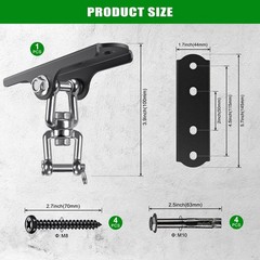 360° Swivel Swing Hanger Swing Ceiling Mount with Removable Hooks Hanging Cha…