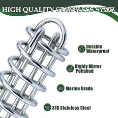 SHENGHUISS Shock Absorbing Spring 2 Pcs 304 Stainless Steel Spring for Porch Swi