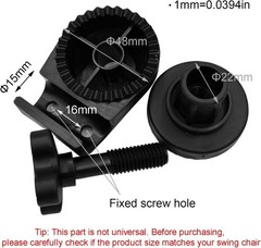 Garden Swing Plastic Fittings (SPF004) to Attach Canopy Frame to Swing Frame(2Pc