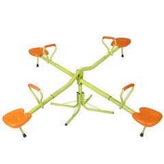Kids 4 Seats Swivel Seesaw 360 Degree Rotating Teeter Totter Play Game Children