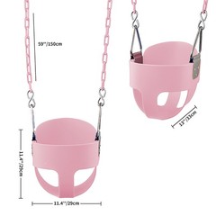 Toddler Swing, Baby Swing Outdoor, Heavy-Duty High Back Full Bucket Infant Sw…