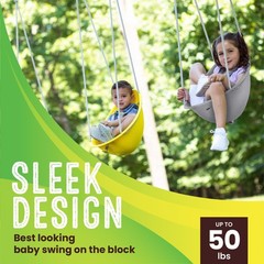 Coconut Toddler Swing – Comfy Baby Swing Outdoor, 3- Point Adjustable Safety …