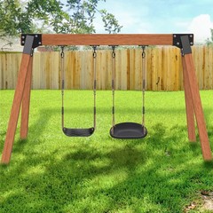 Heavy-Duty Swing Set Brackets – A-Frame Swing Set Hardware Kit, 2 End Bracket…