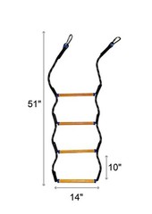 Boat Rope Ladder, Heavy Duty Climbing Rope 450Lbs Strength, 14mm 4 STEP