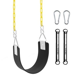 Swing Set Seat with Metal Triangle Ring & 66Inch Anti-Rust Chains, Swing Repl…
