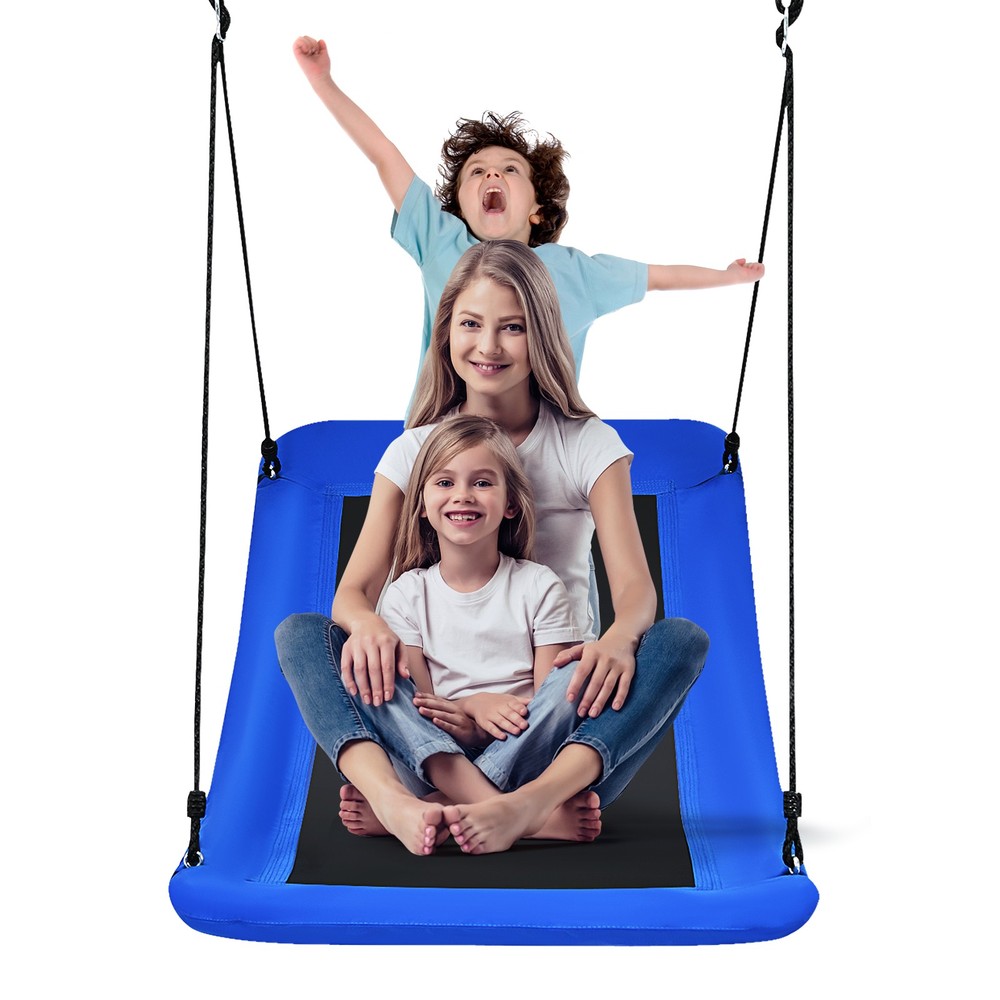 Patiojoy 700lb Giant 60″ Skycurve Platform Tree Swing for Kids Adults Blue