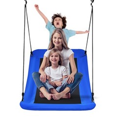 Patiojoy 700lb Giant 60″ Skycurve Platform Tree Swing for Kids Adults Blue
