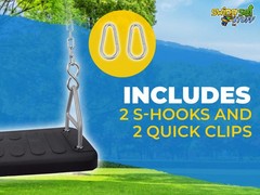 SWING SET STUFF INC. RUBBER MEGA FLAT SEAT 5.5 FT. UNCOATED CHAIN (BLACK) 0312