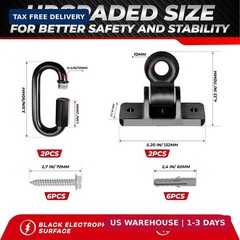 [Premium] Swing Hanger, Heavy Duty 10MM Solid Swing Set Hardware, Swing Hooks Sc