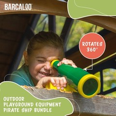 Playground Accessories for Kids Outdoor Playset Kids Pirate Telescope, Steeri…