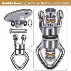 BeneLabel Swing Hanger with Bearing Swivel 800LB Capacity Stainless Steel Ceilin
