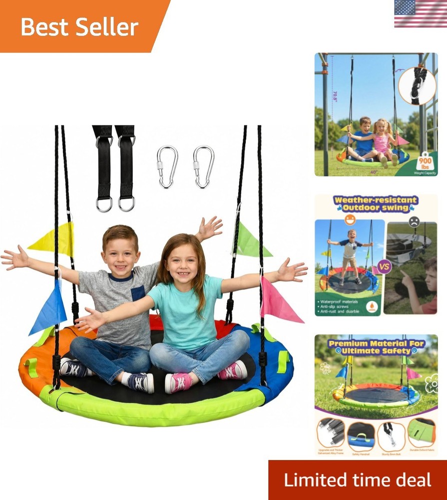 Tree Swing, Saucer Swing, 40 inch 900lbs Weight Capacity, with Adjustable Han…