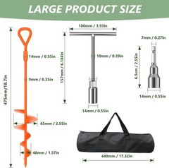 6 Pack 18″ Ground Anchors Heavy Duty Screw-In Earth Anchor w/ T-Handle _SALE OFF