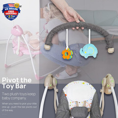Baby Electric Swing,Soothing Portable Swing with Intelligent Music Vibration …