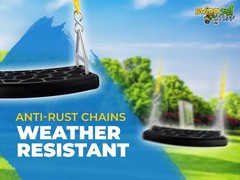 SWING SET STUFF INC. FLAT SEAT WITH 5.5 FT. COATED CHAIN (BLACK/ YELLOW) 0310