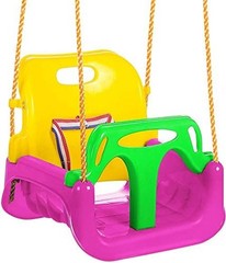 Kids Swing Seat, 3 in 1 Toddler Swing Chair Secure Swing Seat Detachable Pink