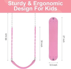 Versatile Pink Swing Seat – Heavy-Duty, Safe for Up to 250 lbs, Easy Install