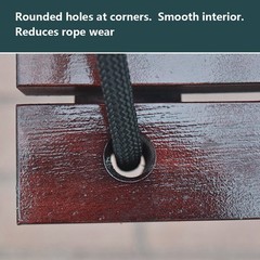 Wooden Swing Seat Nostalgic Outdoor Wood Swing for Kids Tree Swing for Adults