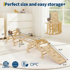 Toddler Climbing Toys Indoor with Wood Construction – Climbing Set for Toddlers