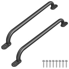 30 Inch Metal Safety Handles, Playground Ladder Handle, D: Black-30 Inch-2pcs