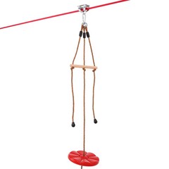 VEVOR 65 ft Zip Line Kit for Kids Adult Trolley Slackers Zipline Up to 330 lb