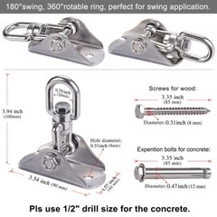 Heavy Duty Ceiling Swing Mount Free Swivel Swing Hook Swing Hardware Kit