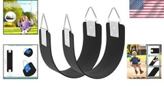 2 Pack Swing Seat Replacement Black EVA Reinforced Metal Ring 300lb