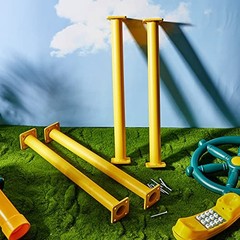12 Pack Monkey Bars Swing Set Accessories Rods Playset Ladder 16.5 Inch Yellow