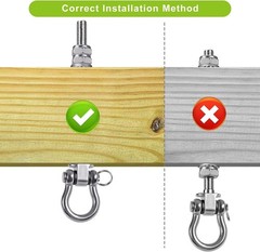 Heavy Duty Swing Hangers with Bearings – Set of 4 Stainless Steel 304 Hardware
