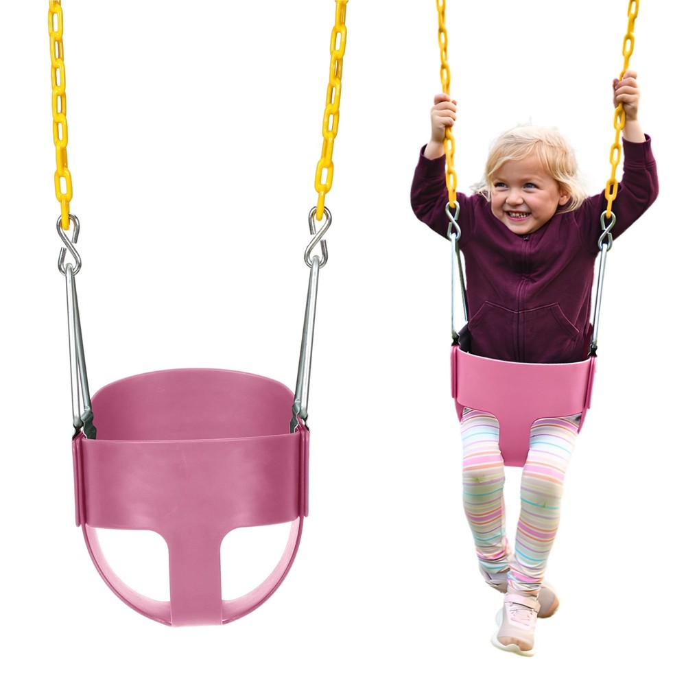 Heavy-Duty High Back Full Bucket Toddler Swing Seat | Coated Chains Fully Ass…