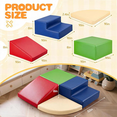 Soft Climbing Blocks for Toddlers: Waterproof PU Leather Play Set – 4 PCS Indoor