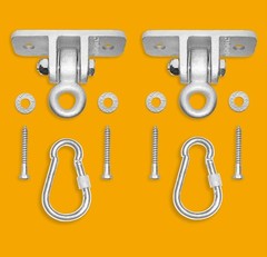 Jungle Gym Kingdom Swing Set Hangers – 2 Heavy Duty Brackets with Locking Snap H