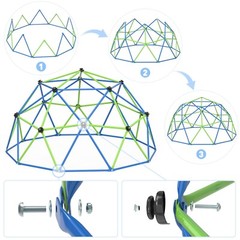 Climbing Dome 10FT Dome Climber Jungle Gym for Kids Indoor Outdoor Playground