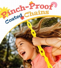 Kids Outdoor Swing Seat – Supports 330 lbs with 66″ Rust-Resistant Chains