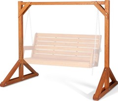 Heavy Duty Wooden Swing Frame for Adults Kids, Stable Frame Porch Swing Bench