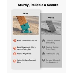 Uimoso Swing Set Brackets 4 Pack for Secure Installation on Uneven Surfaces