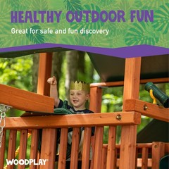 Yellow and Green Captain Ship Wheel Swing Set Accessory for Any Playset