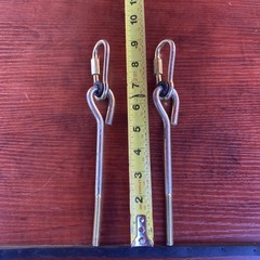 2 Tire & Swing set snap hook hanger,bolt thread hardware 8-6″ shaft galvanized