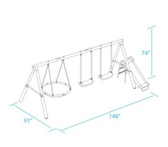 XDP Recreation 94013 Super Disc Swing Set